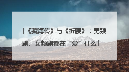 《藏海传》与《折腰》：男频剧、女频剧都在“爱”什么
