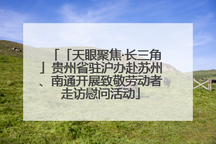 「天眼聚焦·长三角」贵州省驻沪办赴苏州、南通开展致敬劳动者走访慰问活动