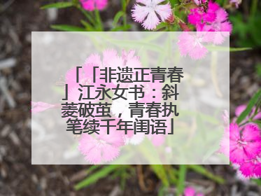 「非遗正青春」江永女书：斜菱破茧，青春执笔续千年闺语