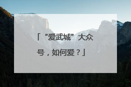 “爱武城”大众号，如何爱？