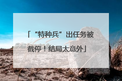 “特种兵”出任务被截停！结局太意外