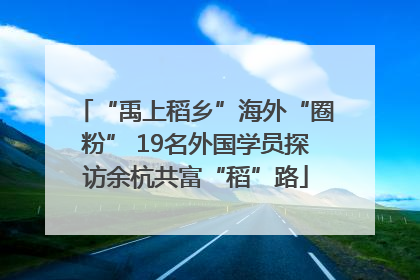 “禹上稻乡”海外“圈粉” 19名外国学员探访余杭共富“稻”路