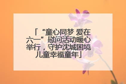 “童心同梦 爱在六一”慰问活动暖心举行，守护沈城困境儿童幸福童年