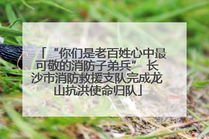 “你们是老百姓心中最可敬的消防子弟兵” 长沙市消防救援支队完成龙山抗洪使命归队