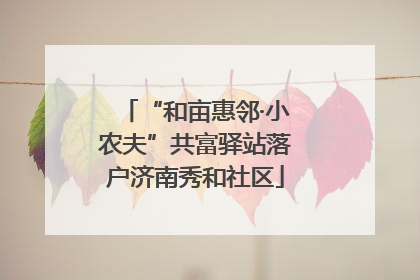 “和亩惠邻·小农夫”共富驿站落户济南秀和社区