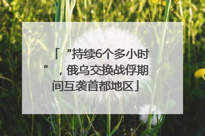 “持续6个多小时”，俄乌交换战俘期间互袭首都地区