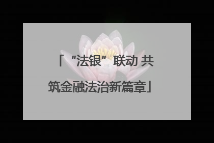 “法银”联动 共筑金融法治新篇章