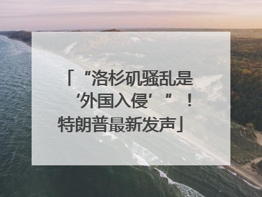 “洛杉矶骚乱是‘外国入侵’”！特朗普最新发声