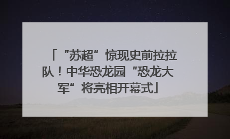 “苏超”惊现史前拉拉队！中华恐龙园“恐龙大军”将亮相开幕式