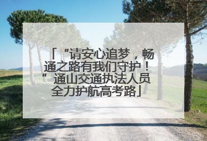 “请安心追梦，畅通之路有我们守护！”通山交通执法人员全力护航高考路