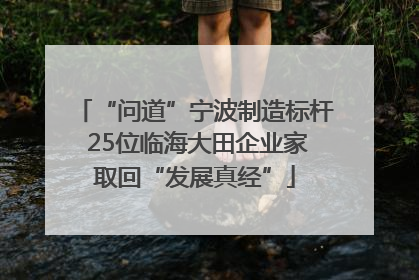 “问道”宁波制造标杆 25位临海大田企业家取回“发展真经”