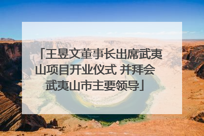 王昱文董事长出席武夷山项目开业仪式 并拜会武夷山市主要领导