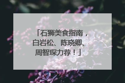 石狮美食指南，白岩松、陈晓卿、周智琛力荐！