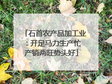 石首农产品加工业：开足马力生产忙 产销两旺势头好