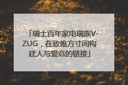 瑞士百年家电瑞族V-ZUG，在致雅方寸间构建人与爱意的链接