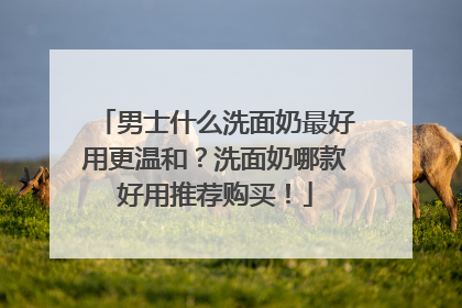 男士什么洗面奶最好用更温和？洗面奶哪款好用推荐购买！