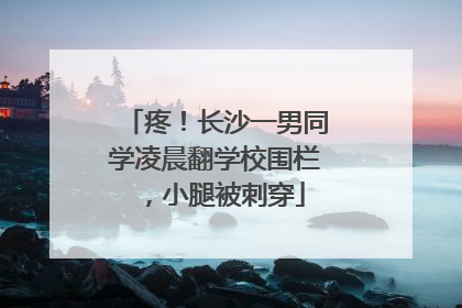 疼！长沙一男同学凌晨翻学校围栏，小腿被刺穿