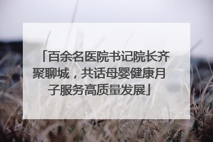 百余名医院书记院长齐聚聊城，共话母婴健康月子服务高质量发展