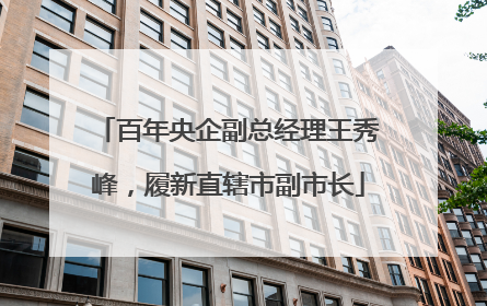 百年央企副总经理王秀峰，履新直辖市副市长
