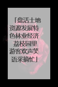 盘活土地资源发展特色林业经济 荔枝园里游客欢声笑语采摘忙
