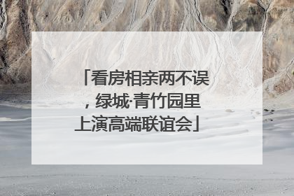 看房相亲两不误，绿城·青竹园里上演高端联谊会