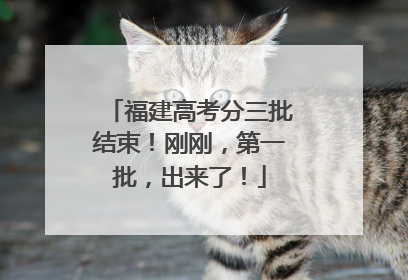 福建高考分三批结束！刚刚，第一批，出来了！