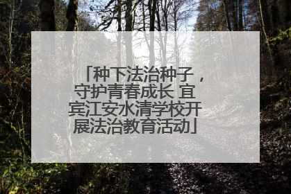 种下法治种子，守护青春成长 宜宾江安水清学校开展法治教育活动