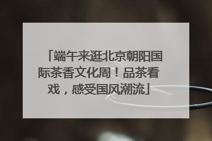 端午来逛北京朝阳国际茶香文化周！品茶看戏，感受国风潮流