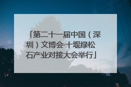 第二十一届中国（深圳）文博会·十堰绿松石产业对接大会举行