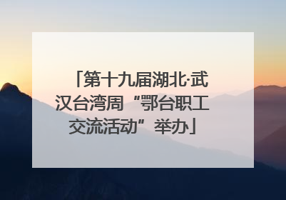 第十九届湖北·武汉台湾周“鄂台职工交流活动”举办