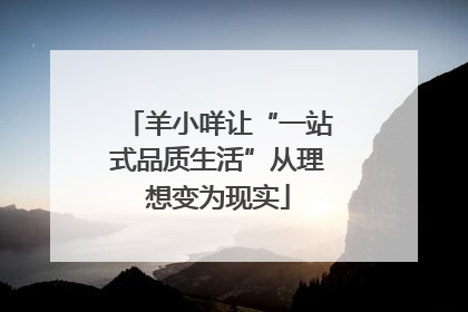 羊小咩让“一站式品质生活”从理想变为现实