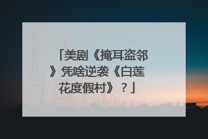 美剧《掩耳盗邻》凭啥逆袭《白莲花度假村》？