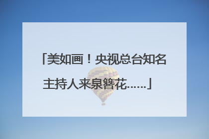美如画！央视总台知名主持人来泉簪花……