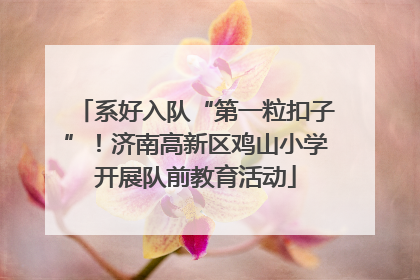系好入队“第一粒扣子”！济南高新区鸡山小学开展队前教育活动