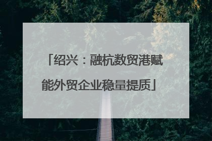 绍兴：融杭数贸港赋能外贸企业稳量提质