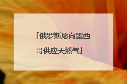 俄罗斯愿向墨西哥供应天然气