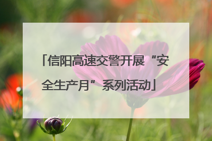 信阳高速交警开展“安全生产月”系列活动