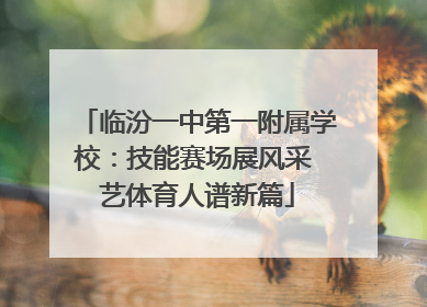 临汾一中第一附属学校：技能赛场展风采 艺体育人谱新篇