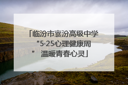 临汾市襄汾高级中学“5·25心理健康周” 温暖青春心灵