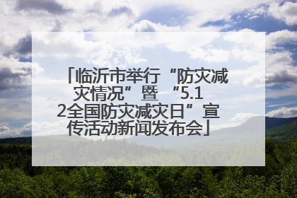 临沂市举行“防灾减灾情况”暨 “5.12全国防灾减灾日”宣传活动新闻发布会