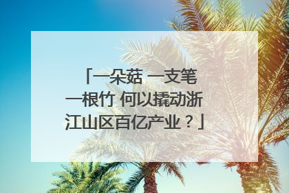 一朵菇 一支笔 一根竹 何以撬动浙江山区百亿产业？