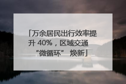 万余居民出行效率提升 40%，区域交通 “微循环” 焕新