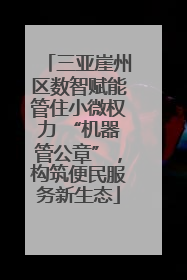 三亚崖州区数智赋能管住小微权力 “机器管公章”，构筑便民服务新生态