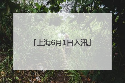 上海6月1日入汛