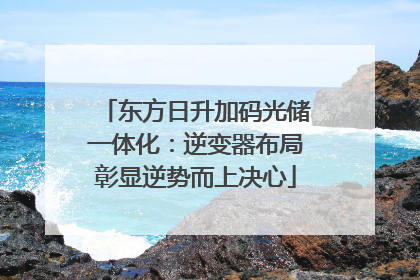 东方日升加码光储一体化：逆变器布局彰显逆势而上决心