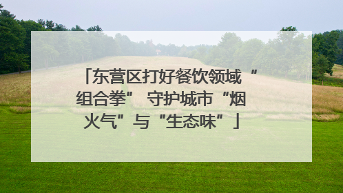 东营区打好餐饮领域“组合拳” 守护城市“烟火气”与“生态味”