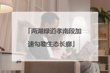 两湖绿道孝南段加速勾勒生态长廊