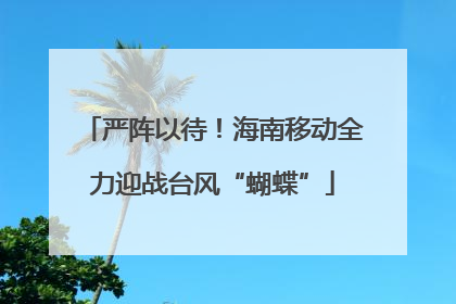 严阵以待！海南移动全力迎战台风“蝴蝶”