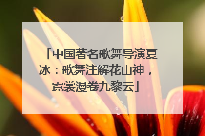 中国著名歌舞导演夏冰：歌舞注解花山神，霓裳漫卷九黎云