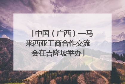 中国（广西）—马来西亚工商合作交流会在吉隆坡举办